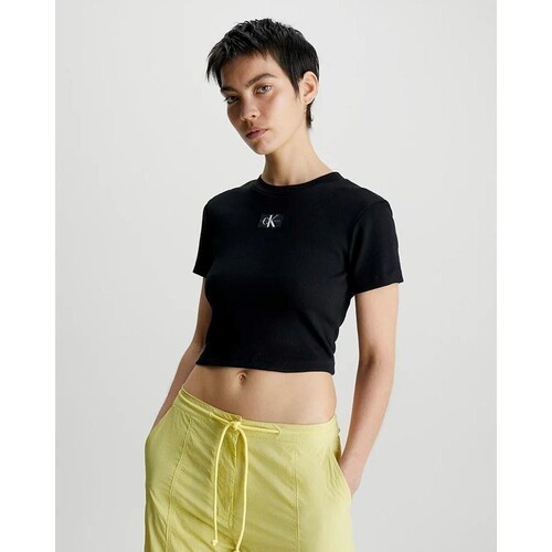 textil Mujer Camisetas manga corta Calvin Klein Jeans J20J221595BEH Negro