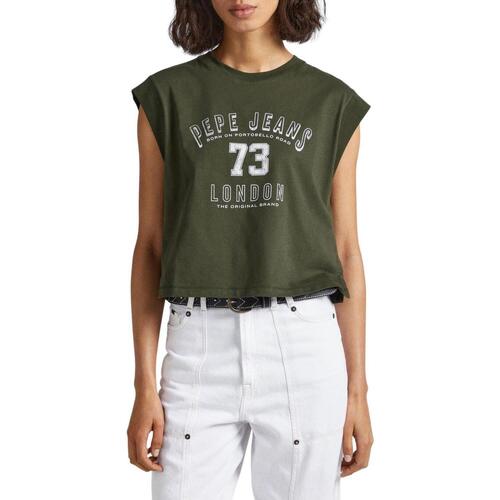 textil Mujer Tops y Camisetas Pepe jeans AMBER 728OLIVE Verde