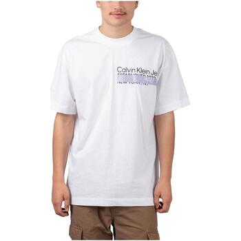 textil Hombre Camisetas manga corta Calvin Klein Jeans J30J323522 YAF Blanco