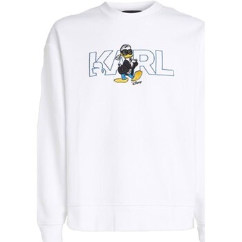 textil Hombre Sudaderas Karl Lagerfeld X Disney - Sudadera con Logo de Donald Blanco