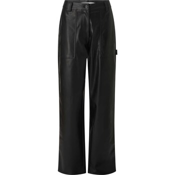 textil Mujer Pantalones Ck Jeans Faux Leather High Ri Negro