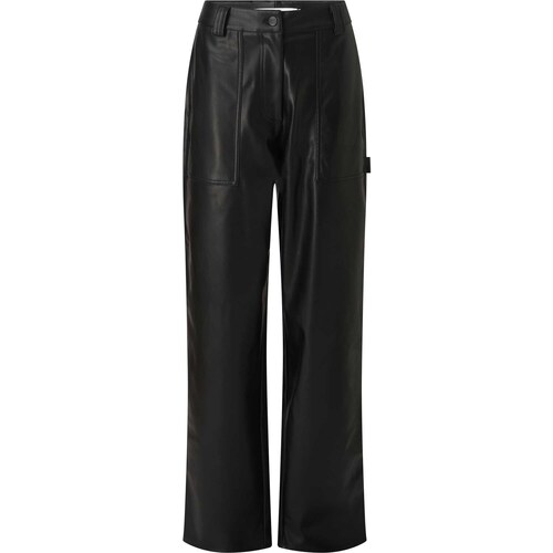textil Mujer Pantalones Ck Jeans Faux Leather High Ri Negro