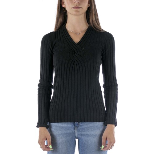 textil Mujer Sudaderas Guess Maglioni  Ines Vn Ls Sweater Jblk Nero Negro