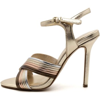 Zapatos Mujer Sandalias Twin Set Sandalo Con Tacco Motivo Fascette Oro