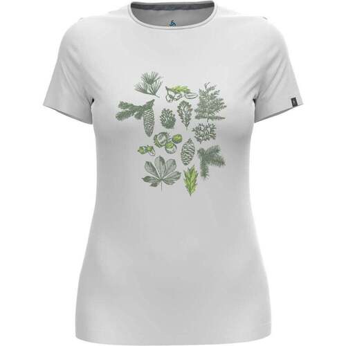 textil Mujer Camisas Odlo T-shirt crew neck s/s KUMANO FOREST Blanco