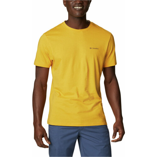 textil Hombre Camisetas manga corta Columbia CSC Basic Logo  Short Sleeve Amarillo
