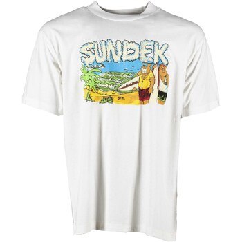 textil Hombre Tops y Camisetas Sundek T-Shirt Blanco