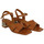 Zapatos Mujer Botas Lolas sandalia con pulsera y tacon fantasia de 4cm Marrón