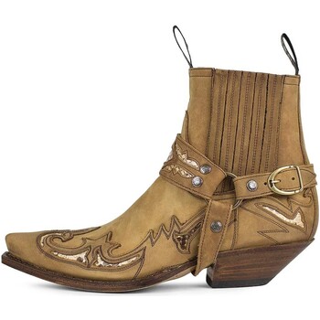 Zapatos Hombre Botas Sendra boots - Botn Cowboy 4661 Cuervo Combinado Con Pitn Marrón