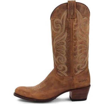 Zapatos Mujer Botas Sendra boots - Bota Cowboy 11627 Dbora Floter Lavado Marrón
