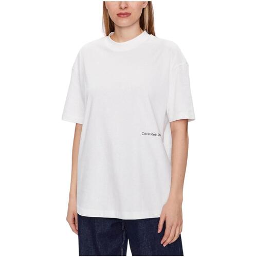textil Mujer Camisetas manga corta Calvin Klein Jeans J20J221629 YAF Blanco