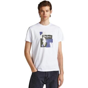 textil Hombre Camisetas manga corta Pepe jeans PM508942-800 Blanco