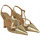 Zapatos Mujer Botas Ezzio zapato piel efecto metal abierto trasera combinado vinilo Oro