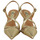 Zapatos Mujer Botas Ezzio zapato piel efecto metal abierto trasera combinado vinilo Oro