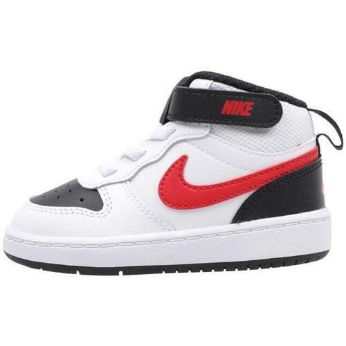 Zapatos Niño Zapatillas altas Nike COURT BOROUGH MID 2 Blanco