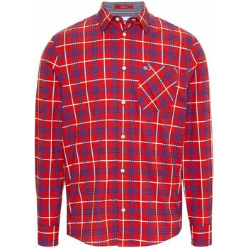 textil Hombre Camisas manga larga Tommy Jeans TJM CLSC SMALL CHECK SHIRT Rojo