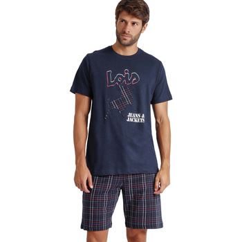 textil Hombre Pijama Admas Pantalones cortos de pijama camiseta JAndJ Lois Azul