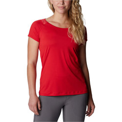 textil Mujer Camisas Columbia Peak To Point II SS Tee Rojo