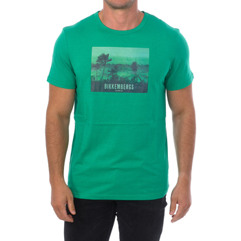 textil Hombre Camisetas manga corta Bikkembergs BKK2MTS06-GREEN Verde