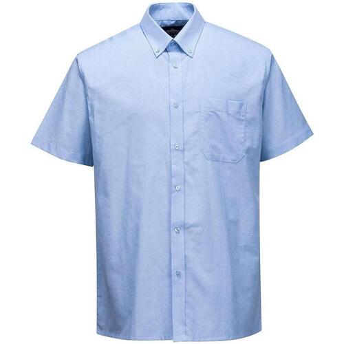 textil Hombre Camisas manga corta Portwest PW420 Azul