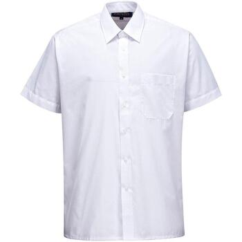 textil Hombre Camisas manga corta Portwest  Blanco