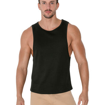 textil Hombre Camisetas sin mangas Code 22 Camiseta de tirantes Open Armhole Code22 Negro