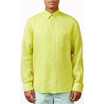 textil Hombre Camisas manga larga Eden Park E23CHECL0018 - Hombres Amarillo