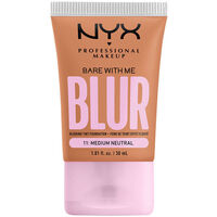 Belleza Mujer Base de maquillaje Nyx Professional Make Up Bare With Me Blur 14-medium Tan 
