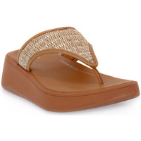 Zapatos Mujer Zuecos (Mules) FitFlop F MODE WOVEN RAFIA Beige