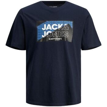 textil Hombre Camisetas manga corta Jack & Jones CAMISETA JCOLOGAN  HOMBRE Azul