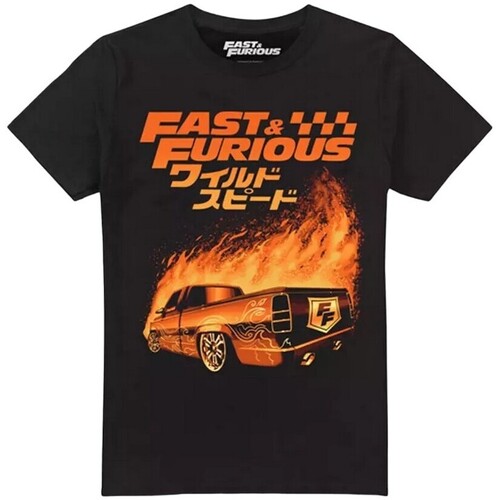 textil Hombre Camisetas manga larga Fast & Furious TV2091 Negro