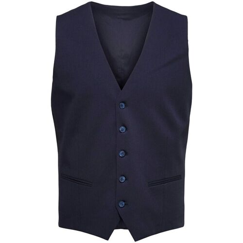 textil Hombre Chaquetas Selected 16089406 LIAM WCT FLAX-NAVY BLAZER Azul