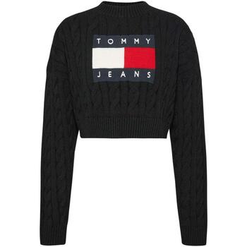 Tommy Jeans TJW BXY CENTER FLAG SWEATER Negro