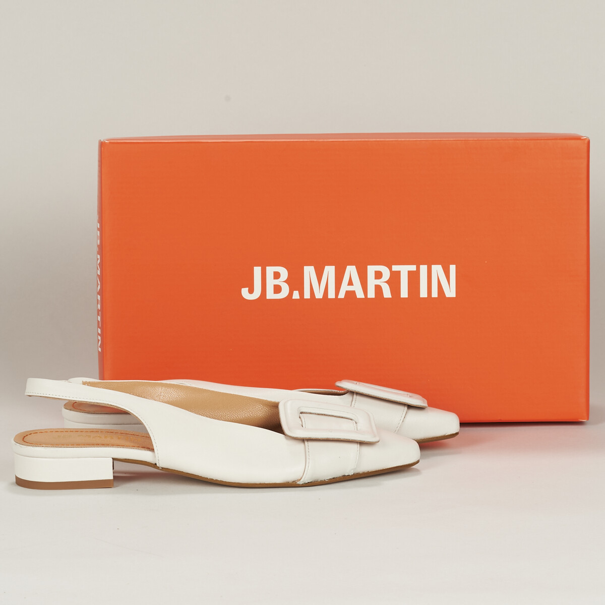 Zapatos Mujer Bailarinas-manoletinas JB Martin VARIA Napa / Tiza