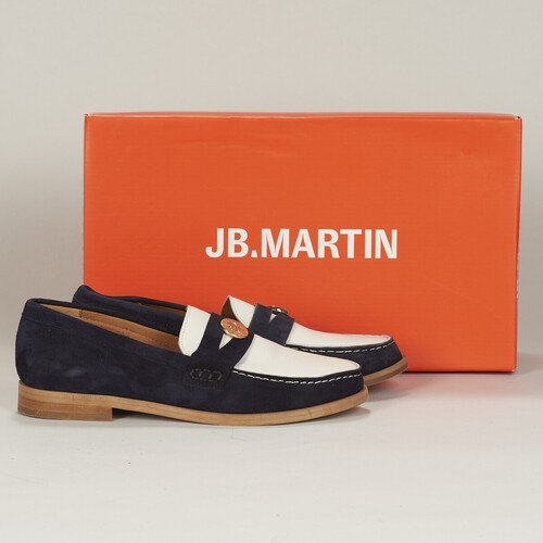 Zapatos Mujer Mocasín JB Martin LONDRES Cabra / Piel / Marino / Tiza