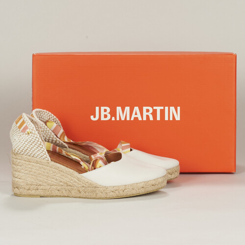 Zapatos Mujer Alpargatas JB Martin VISALIA Napa / Tiza / Cordones / Bonbon