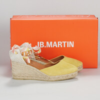 Zapatos Mujer Alpargatas JB Martin VISALIA Piel / Amarillo / Cordones / Bonbon