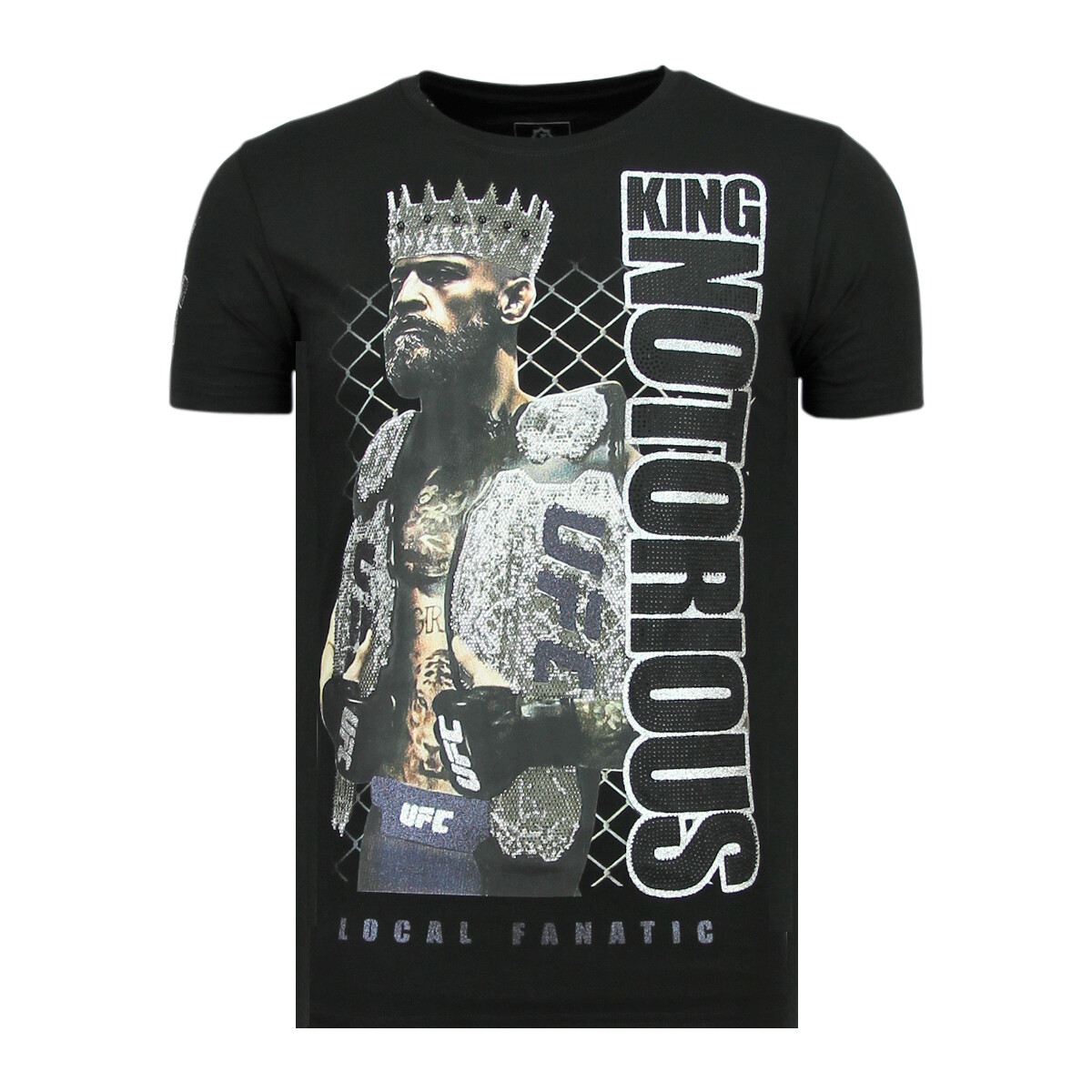 textil Hombre Camisetas manga corta Local Fanatic King Notorious Camiseta Slim Fit Z Negro