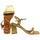 Zapatos Mujer Botas Lolas sandalia con pulsera y pala acolchada tacon geometrico de 8cm Oro