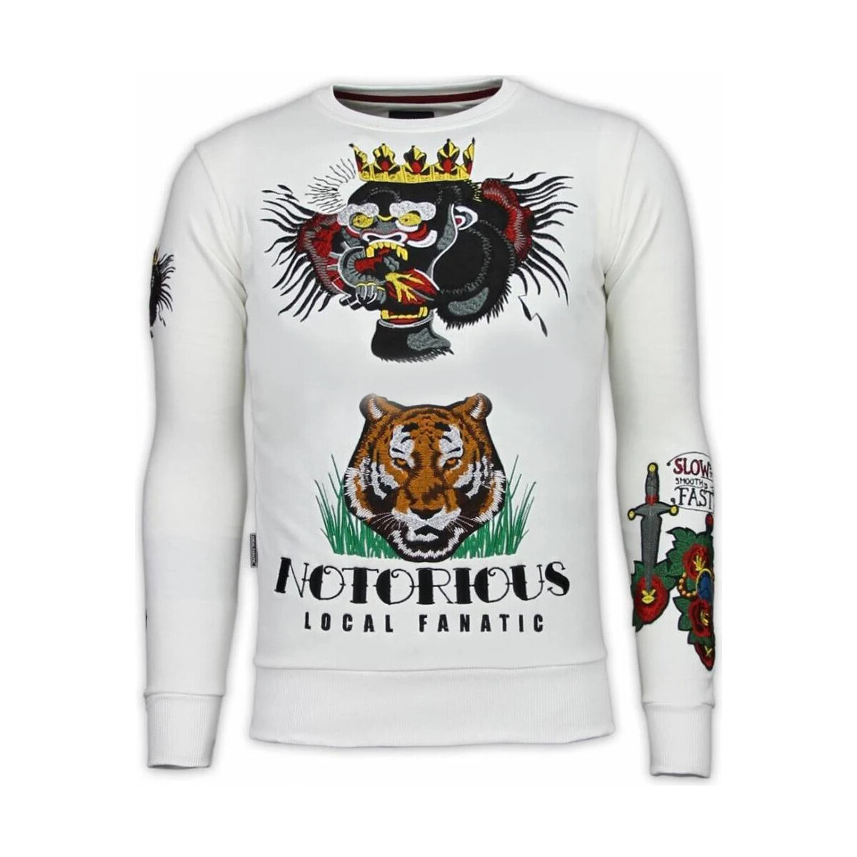 textil Hombre Sudaderas Local Fanatic Or Notorious Tattoo Blanco