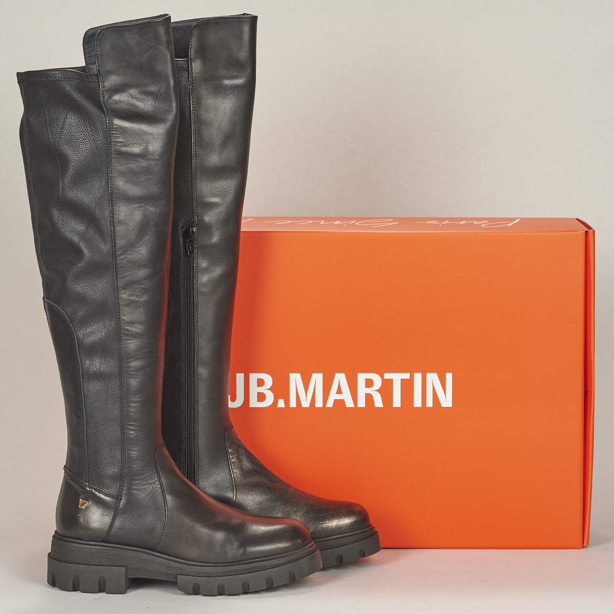 Zapatos Mujer Botas urbanas JB Martin FELICIA Castaña / Metal / Marrón / Vacuno / Rojo / Negro