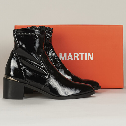 Zapatos Mujer Botas de caña baja JB Martin LOUVRE Toile / Barniz / Stretch / Negro