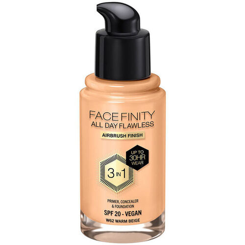 Belleza Base de maquillaje Max Factor Facefinity All Day Flawless 3 In 1 Foundation w62-warm Beige 