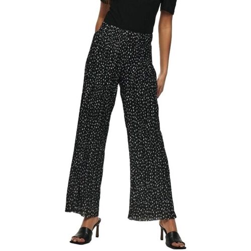 textil Mujer Pantalones Only Elema Pleated Trousers - Black Mini Flower Negro