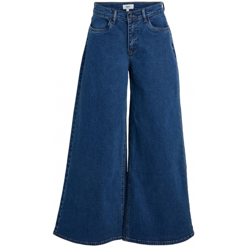 textil Mujer Pantalones Object Jeans Moji Wide - Medium Blue Denim Azul