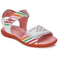 Zapatos Niña Sandalias Agatha Ruiz de la Prada CAZOLETA Blanco / Multicolor