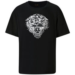 textil Hombre Camisetas manga corta Ed Hardy Tiger glow tape crop tank top black Negro