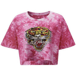 textil Mujer Tops y Camisetas Ed Hardy Los tigre grop top hot pink Rosa