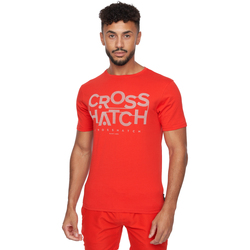 textil Hombre Camisetas manga larga Crosshatch Meshouts Rojo