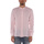 textil Hombre Camisas manga larga Sl56 Camicia Lino Uomo Rosa